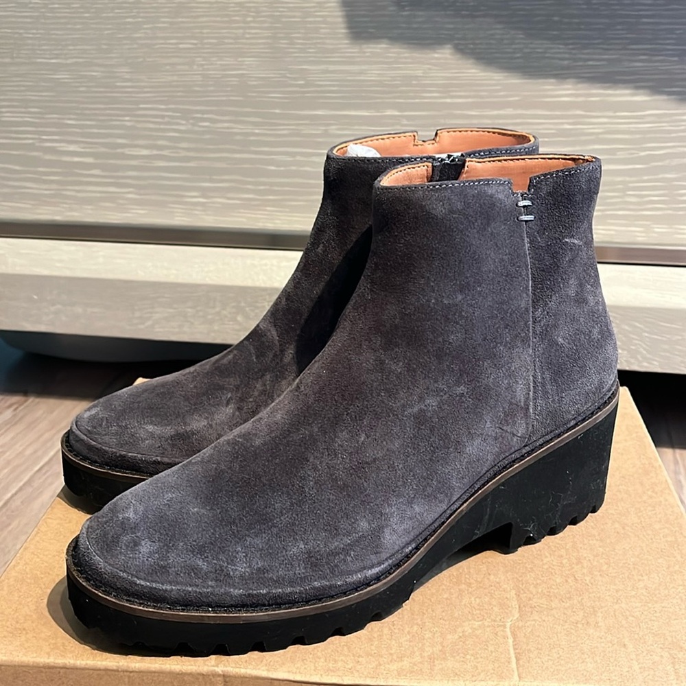 GENTLE SOULS SUEDE WEDGE BOOTIE - NEW